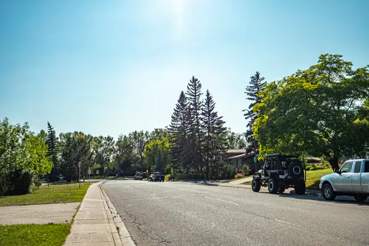 A residential street in Maple Ridge
